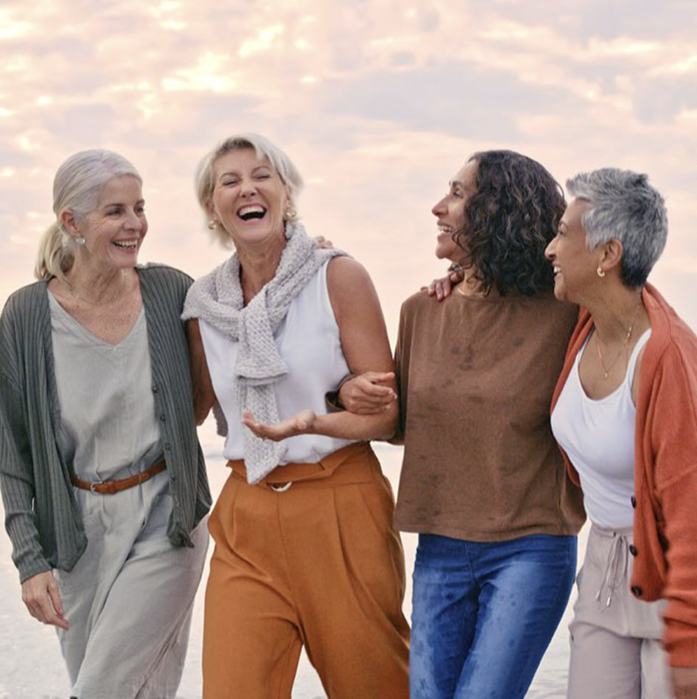 Women walking outdoors